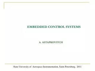 EMBEDDED CONTROL SYSTEMS