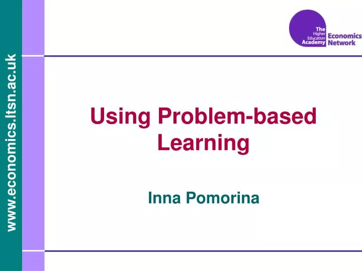 using problem based learning