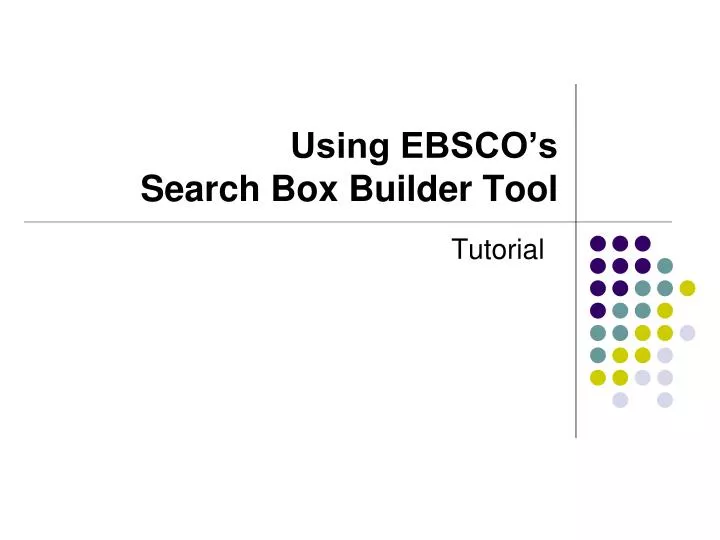 using ebsco s search box builder tool