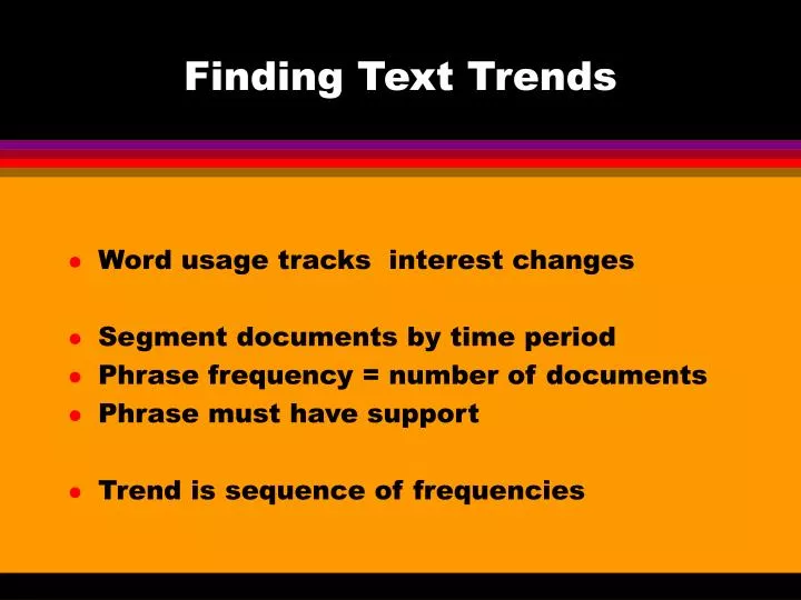 finding text trends