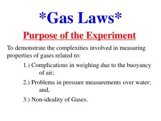 *Gas Laws*