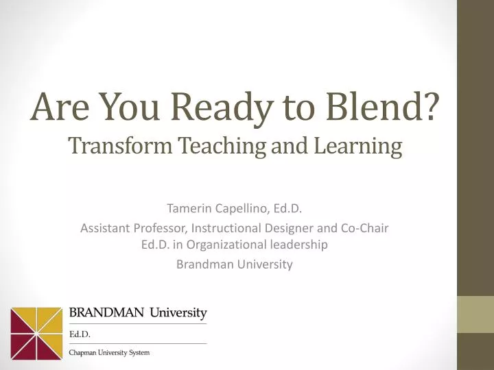 are you ready to blend transform teaching and learning