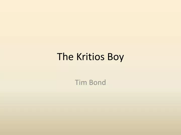 the kritios boy