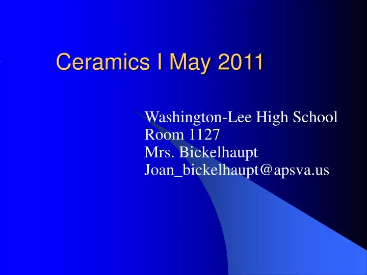ceramics i may 2011