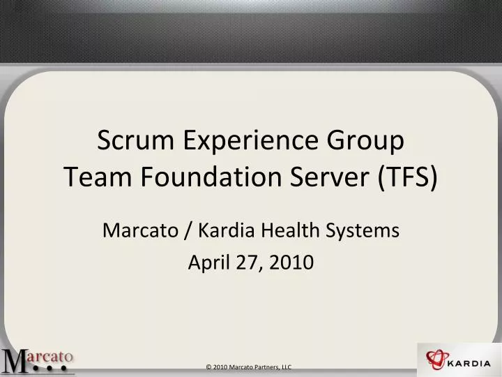 scrum experience group team foundation server tfs