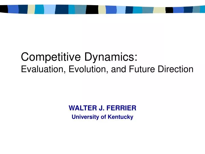 walter j ferrier university of kentucky