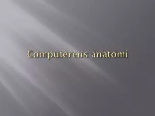 computerens anatomi