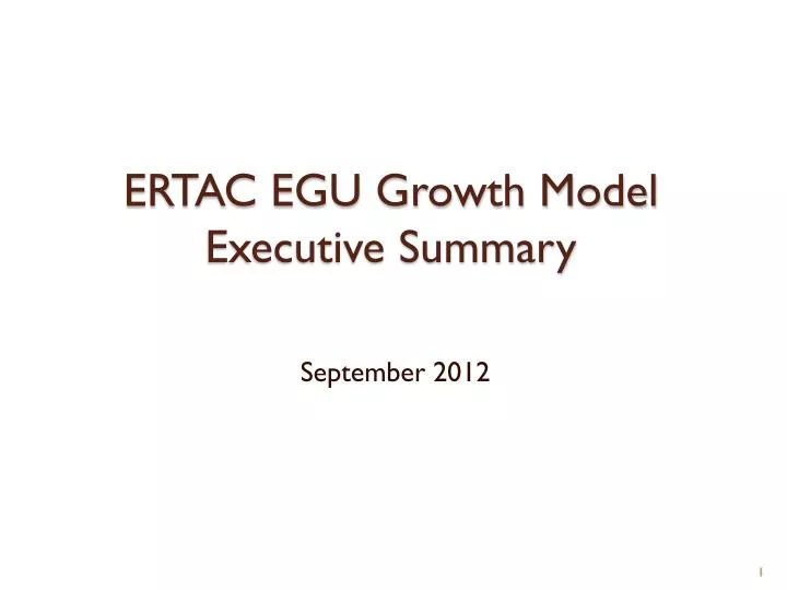 ertac egu growth model executive summary