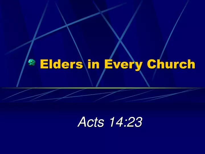 elders in every church