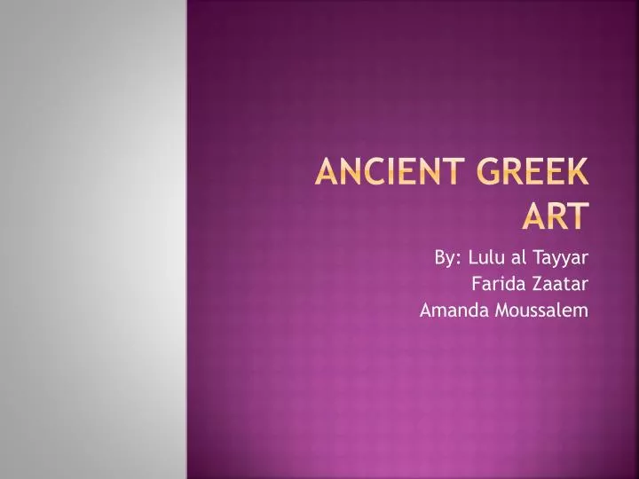 ancient greek art