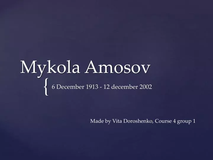 mykola amosov