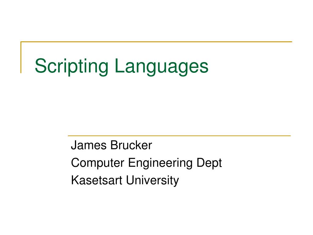 PPT - Scripting Languages PowerPoint Presentation, free download - ID ...