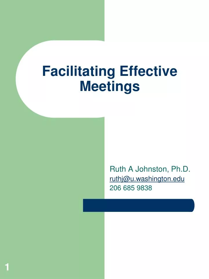 facilitating effective meetings