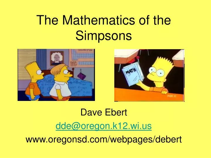 the mathematics of the simpsons