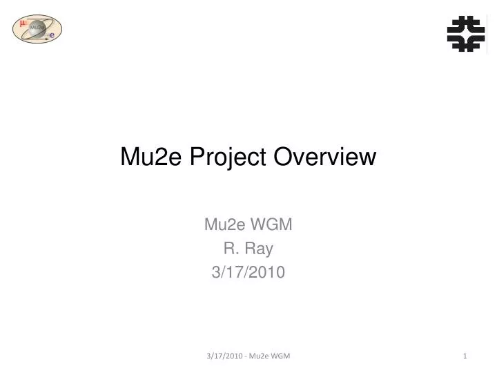 mu2e project overview