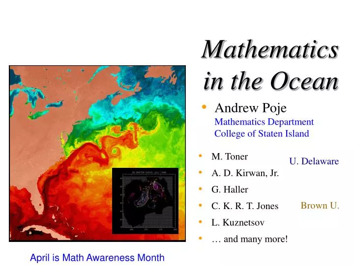 mathematics in the ocean