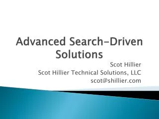 Advanced Search-Driven Solutions