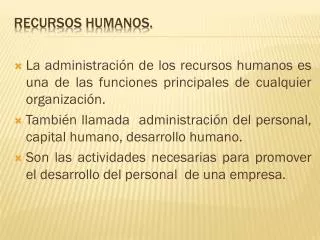 recursos humanos