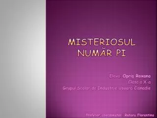 Misteriosul număr Pi