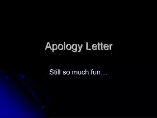 apology letter