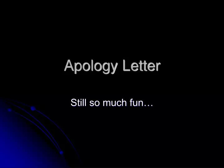 apology letter