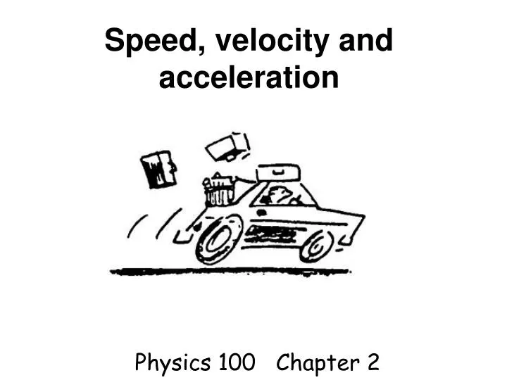 speed velocity and acceleration