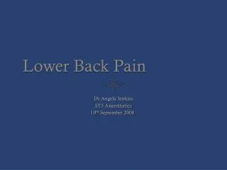 Lower Back Pain