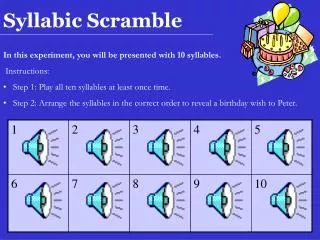 Syllabic Scramble
