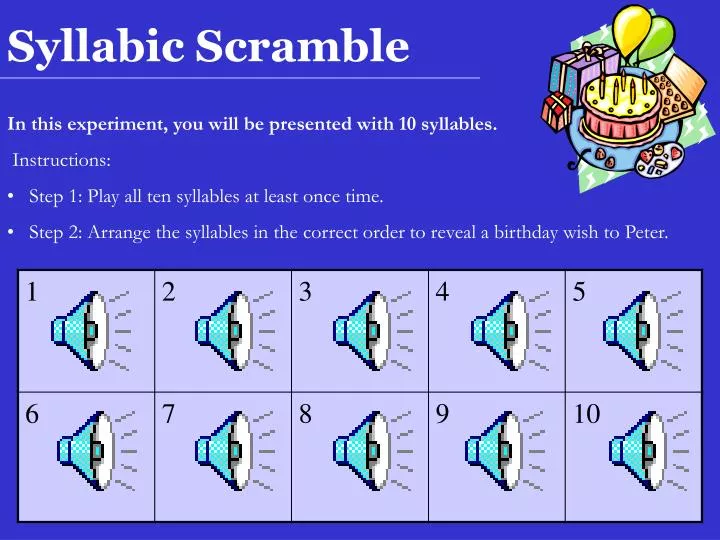 syllabic scramble