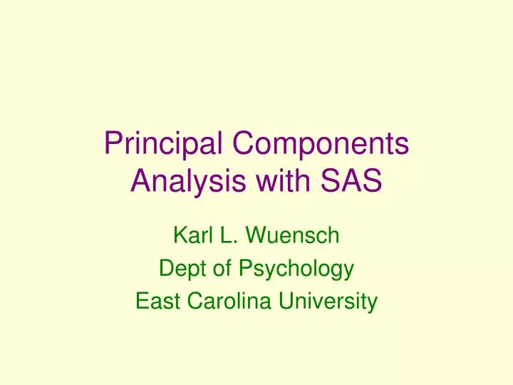 principal components analysis with sas