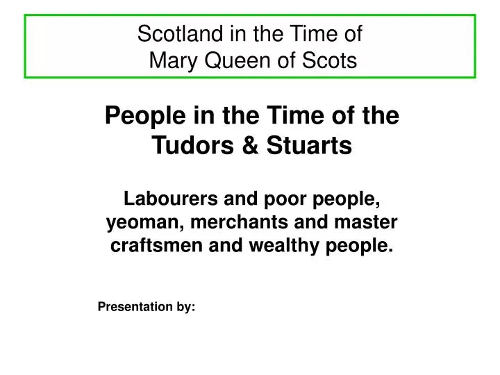 scotland in the time of mary queen of scots