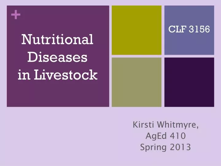 nutritional diseases in livestock