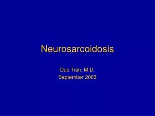 Neurosarcoidosis