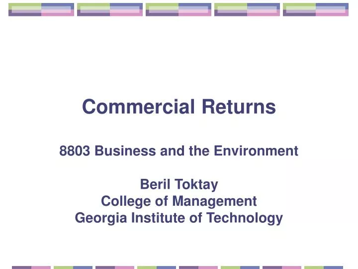 commercial returns