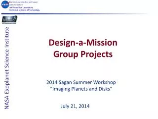 Design-a-Mission Group Projects