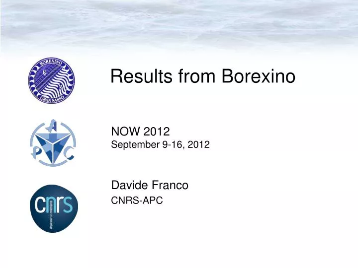 results from borexino