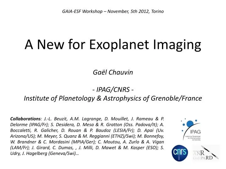 a new for exoplanet imaging