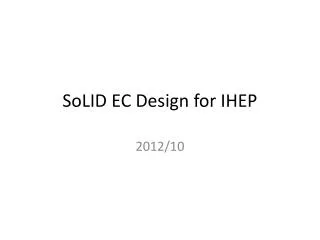 SoLID EC Design for IHEP