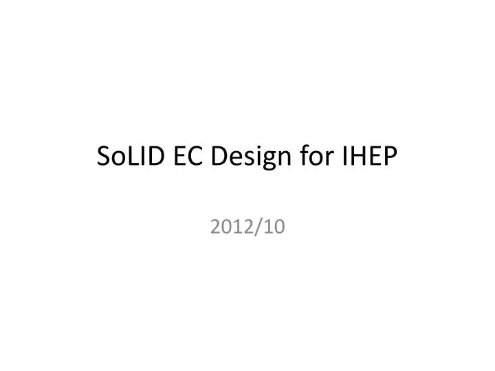 solid ec design for ihep