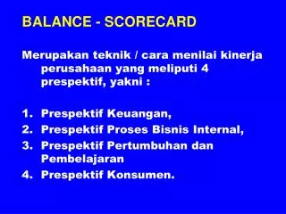 balance scorecard