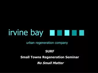 irvine bay urban regeneration company