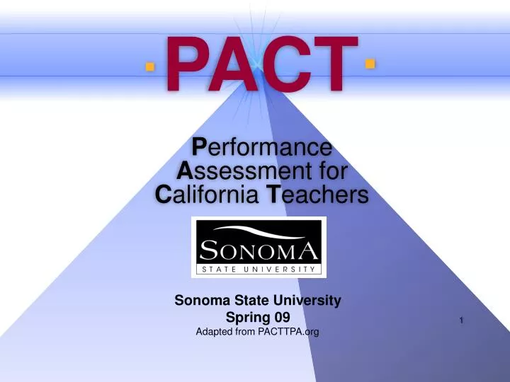 pact p erformance a ssessment for c alifornia t eachers