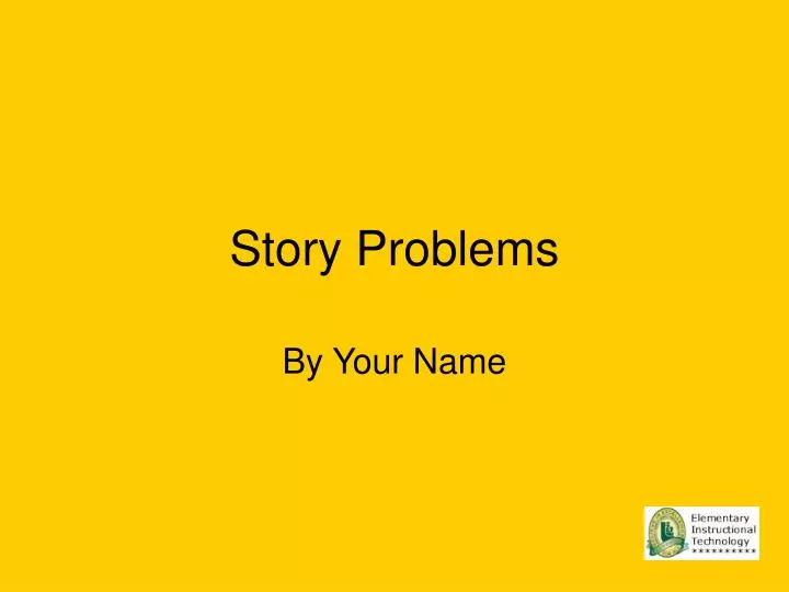story problems