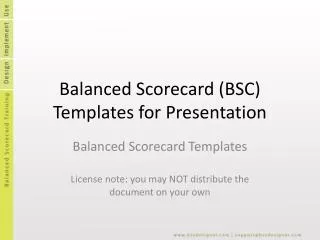 Balanced Scorecard (BSC) Templates for Presentation