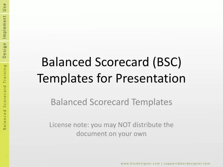 balanced scorecard bsc templates for presentation