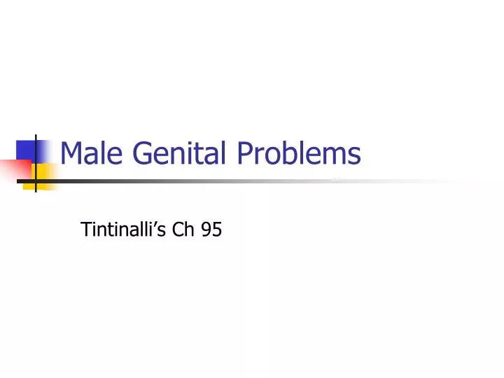 male genital problems