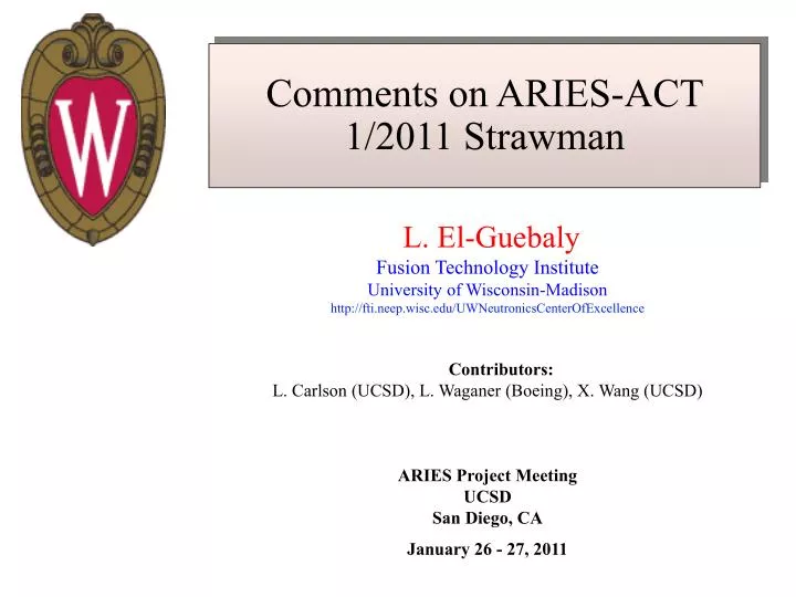 comments on aries act 1 2011 strawman