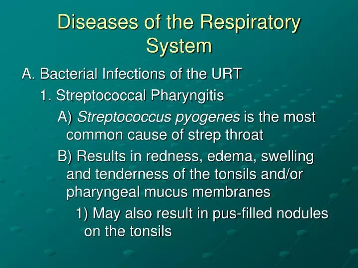 diseases of the respiratory system