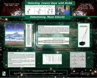 Detecting Cosmic Rays with MoNA