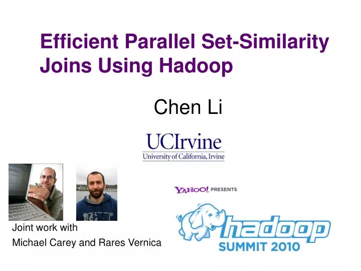 efficient parallel set similarity joins using hadoop